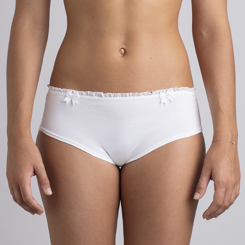 Culotte blanche pour femme en coton BIO